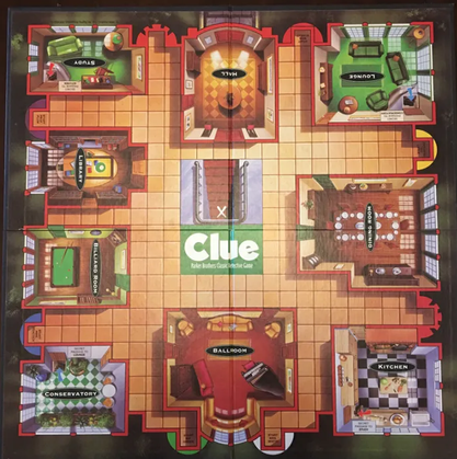 The Clue game board